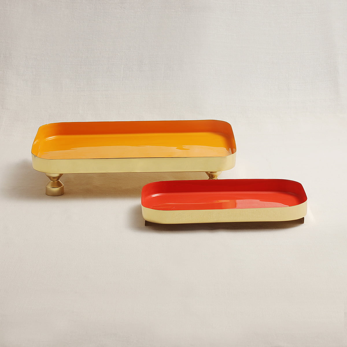 Chowki Tray Set (Haldi & Narangi)