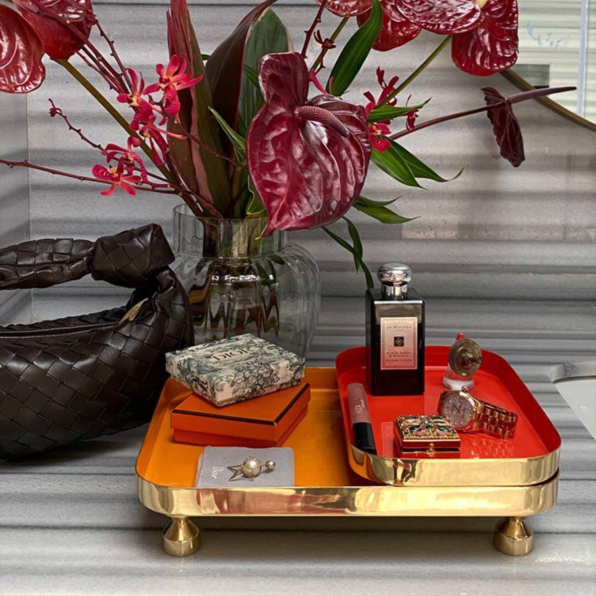 Chowki Tray Set (Haldi & Narangi)