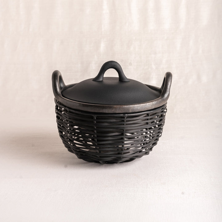 Black Tokri Chafing Basket / Black Kadai (Large)