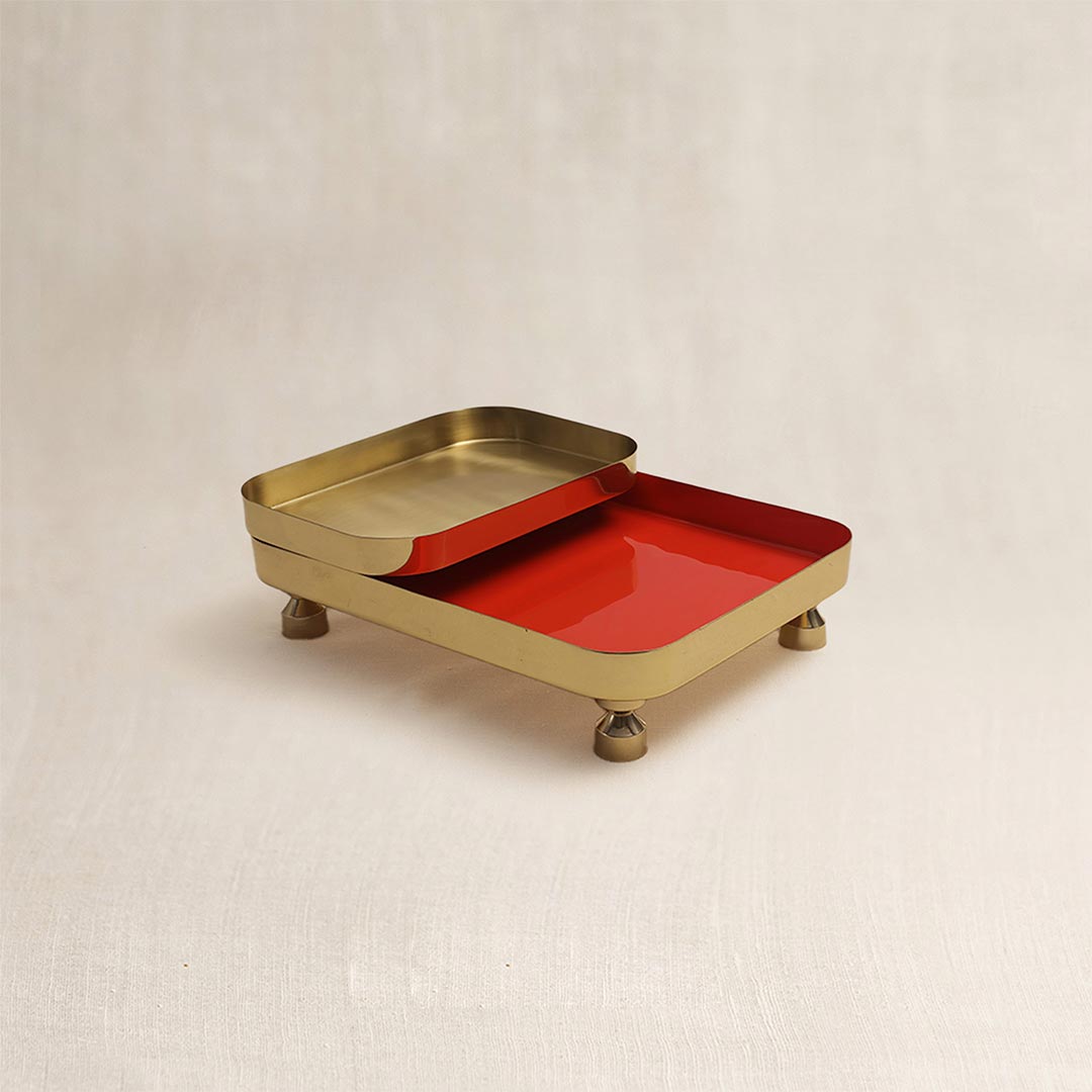 Tantra Chowki Tray Narangi (Large)