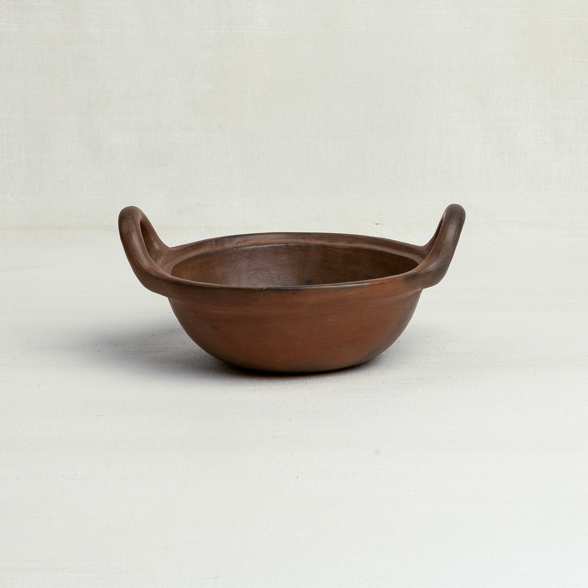 Copper Terracotta Kadai and Tokri Chafing Basket Small