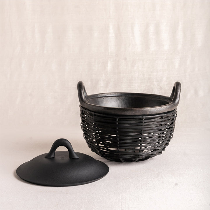 Black Tokri Chafing Basket / Black Kadai (Large)