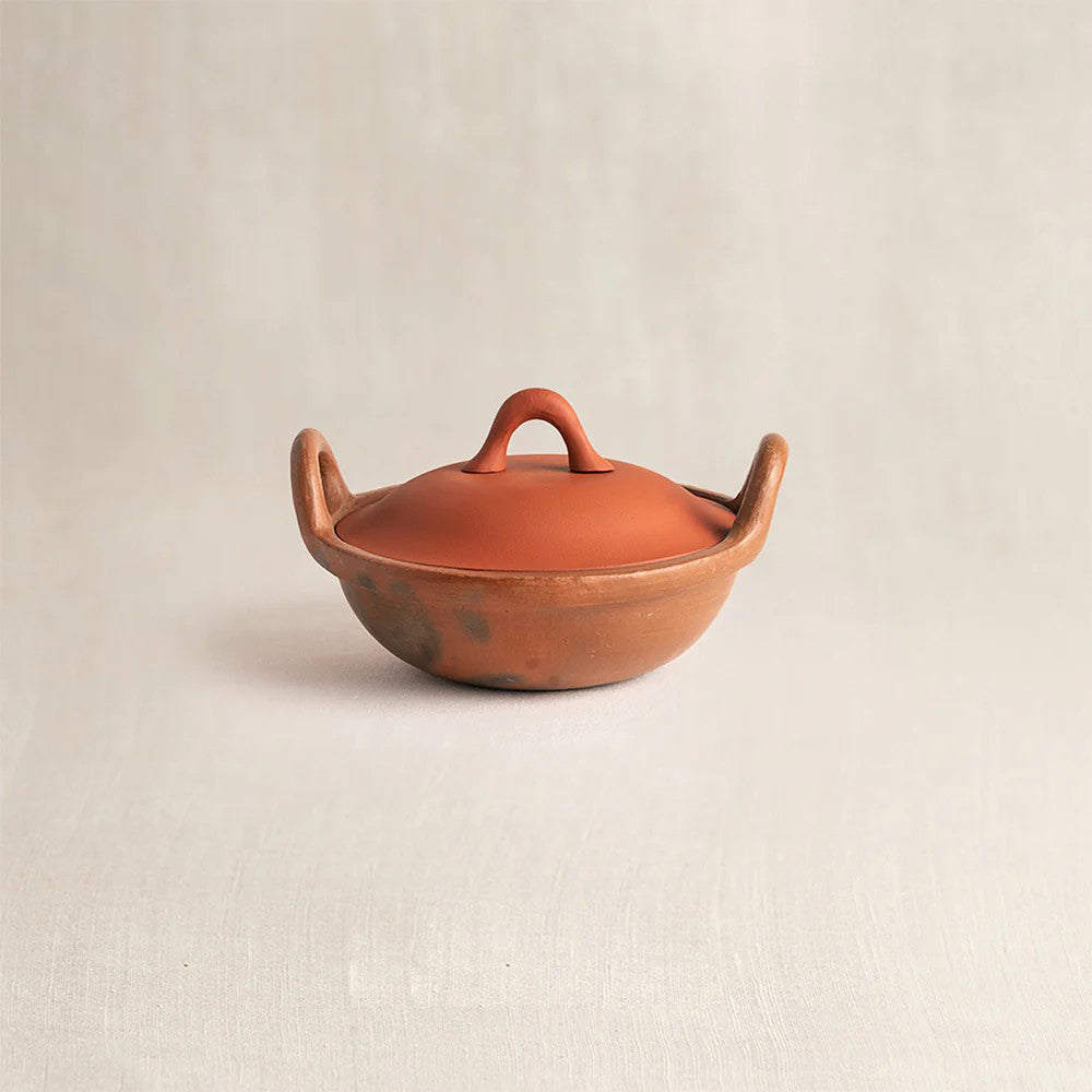 Terracotta Tokri Chafing Basket / Terracotta Kadai (Large)