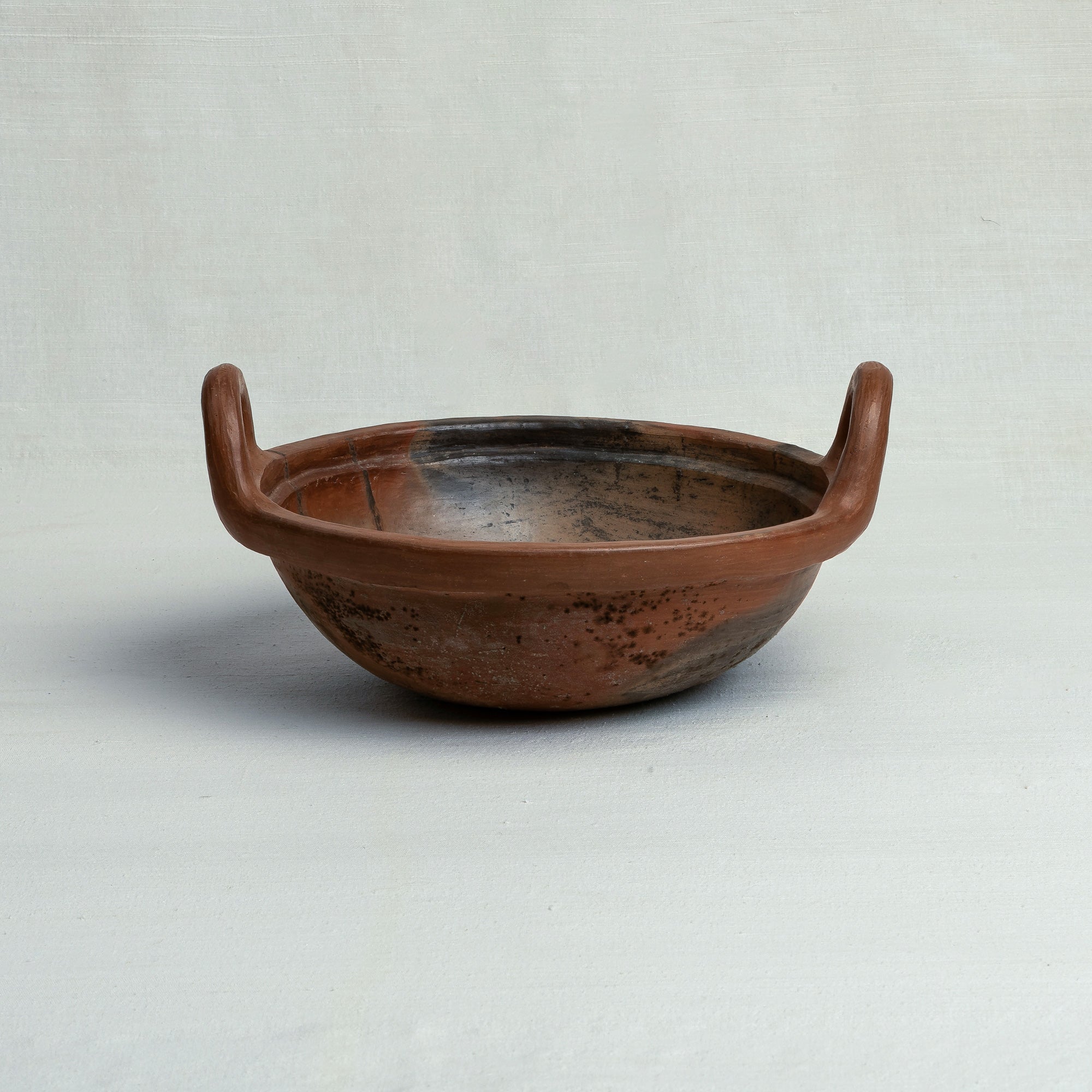 Copper Terracotta Kadai and Tokri Chafing Basket Medium