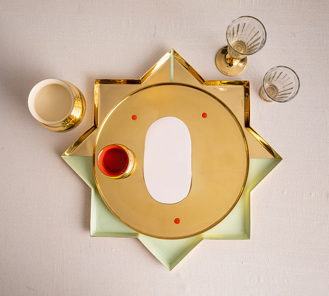 Tantra Thaali Platter Pink (12")
