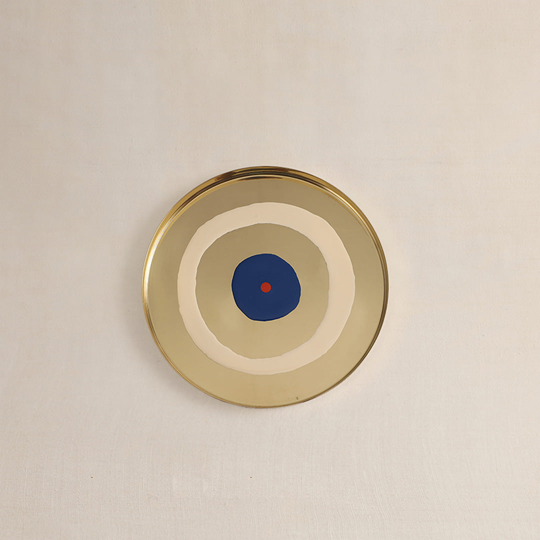 Bindu Thaali Platter Blue / Pink (8")