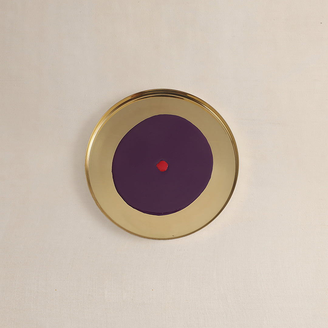 Bindu Thaali Platter Purple / Hot Pink (8")