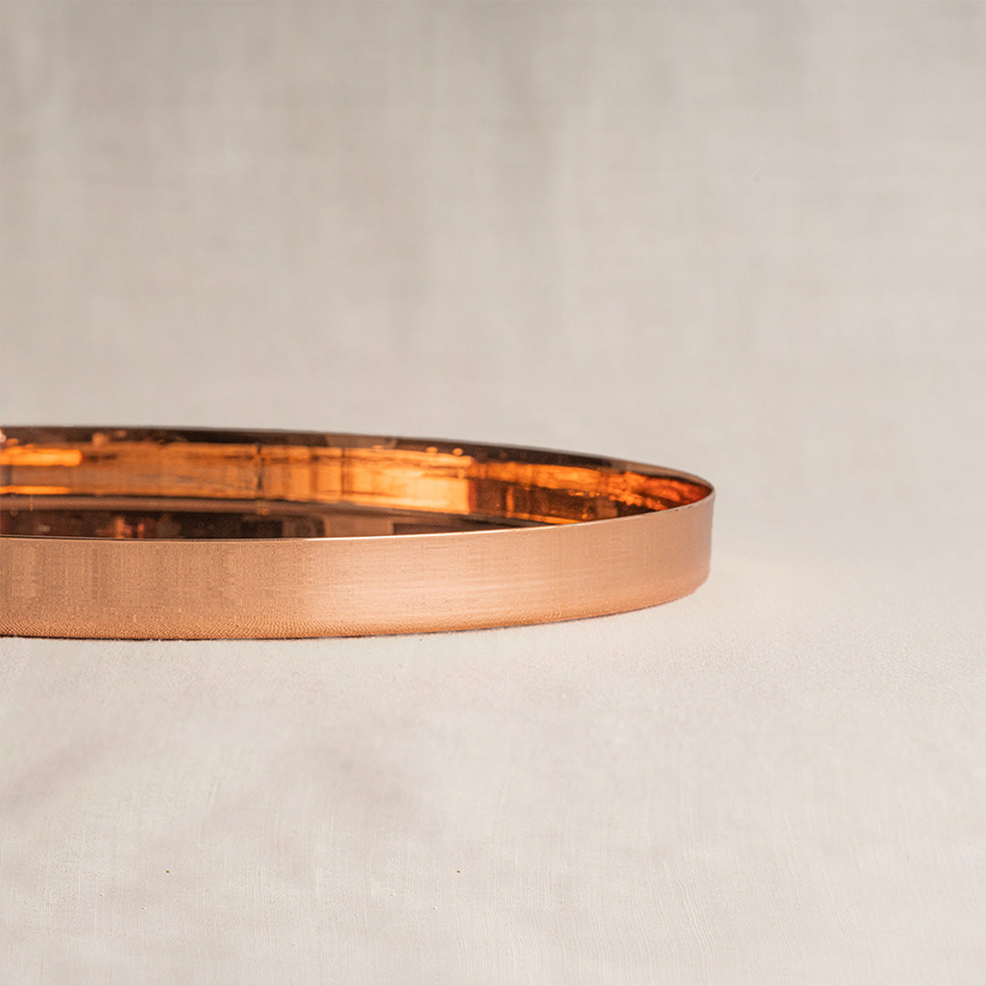 Copper Bindu Thaali Blue (8")