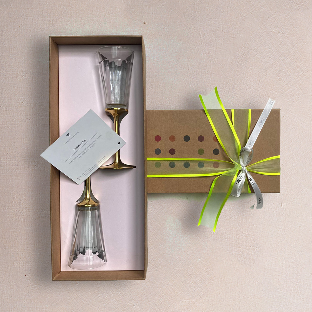 Chai Stem Glass (Set Of 2) Gift Box