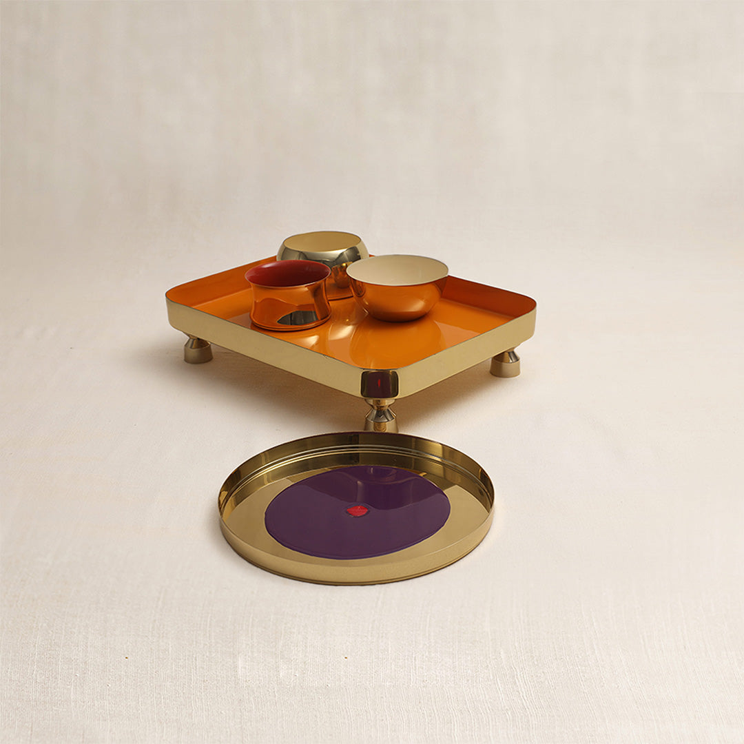 Tantra Chowki Tray Set (Haldi)