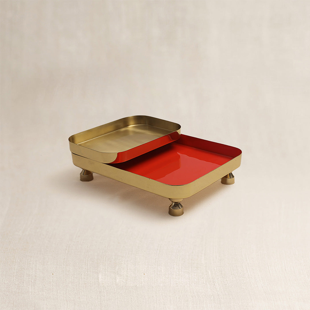 Tantra Chowki Tray Set (Narangi)