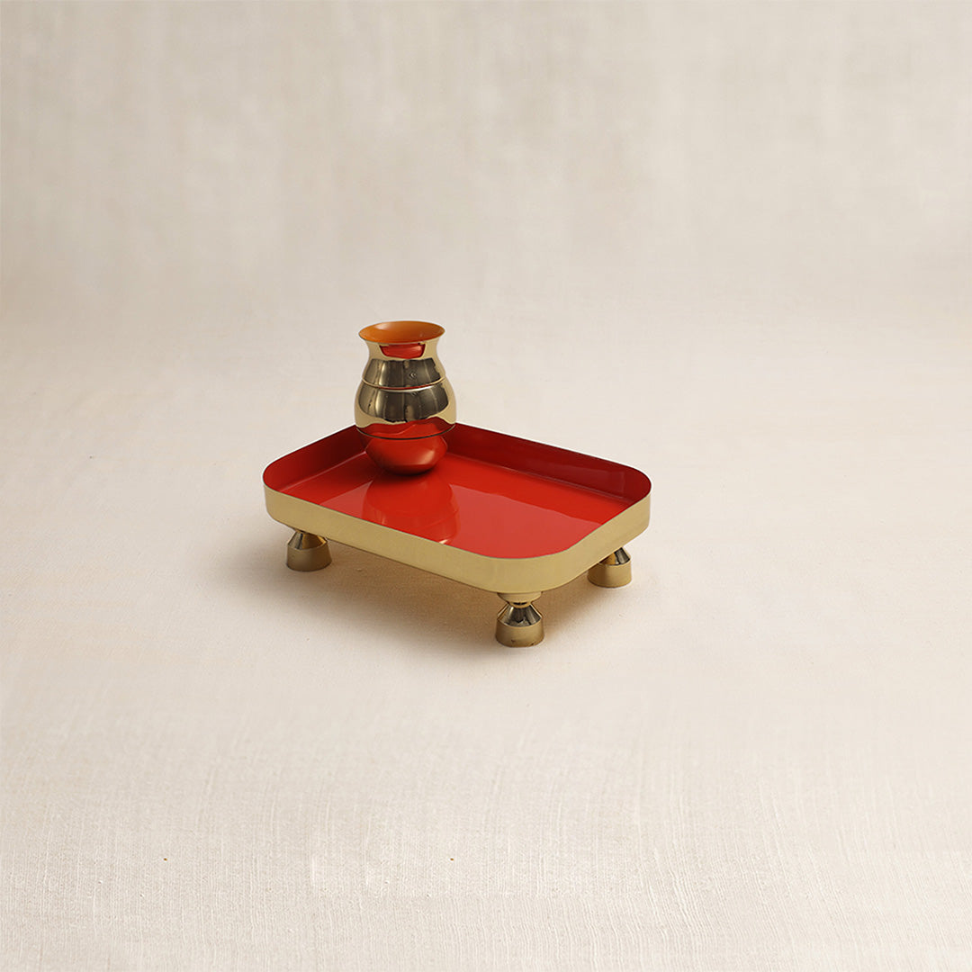 Tantra Chowki Tray Small (Narangi)
