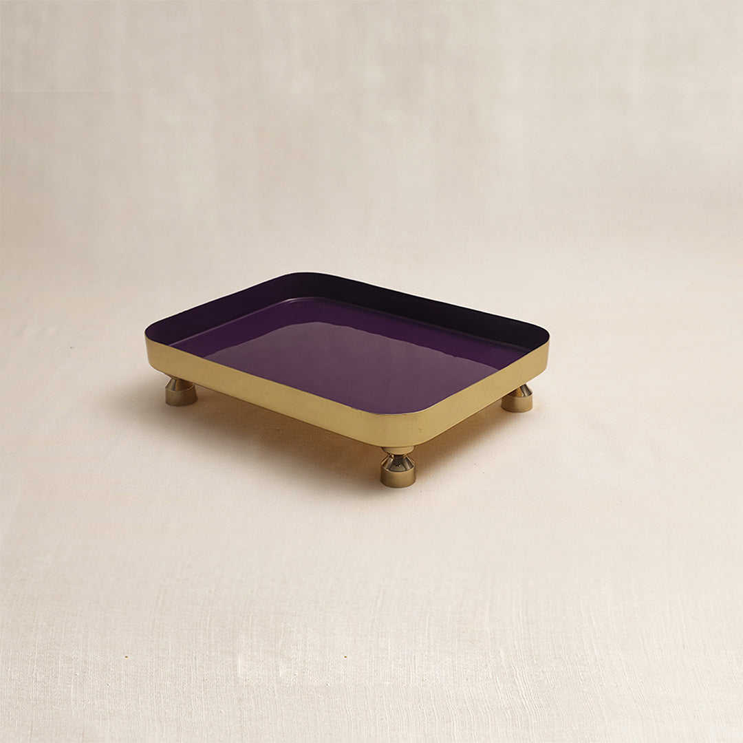Tantra Chowki Tray Set (Purple)