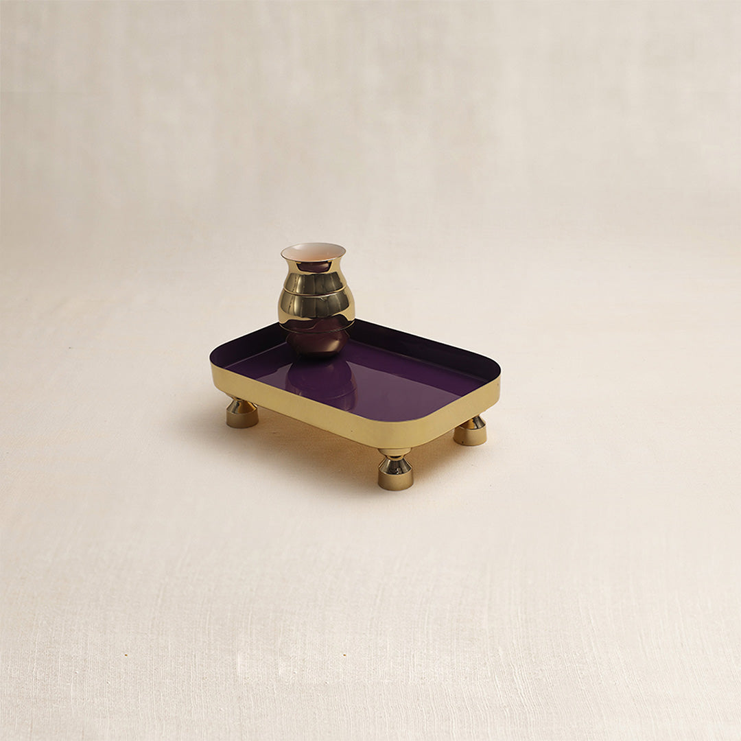 Tantra Chowki Tray Small (Purple)