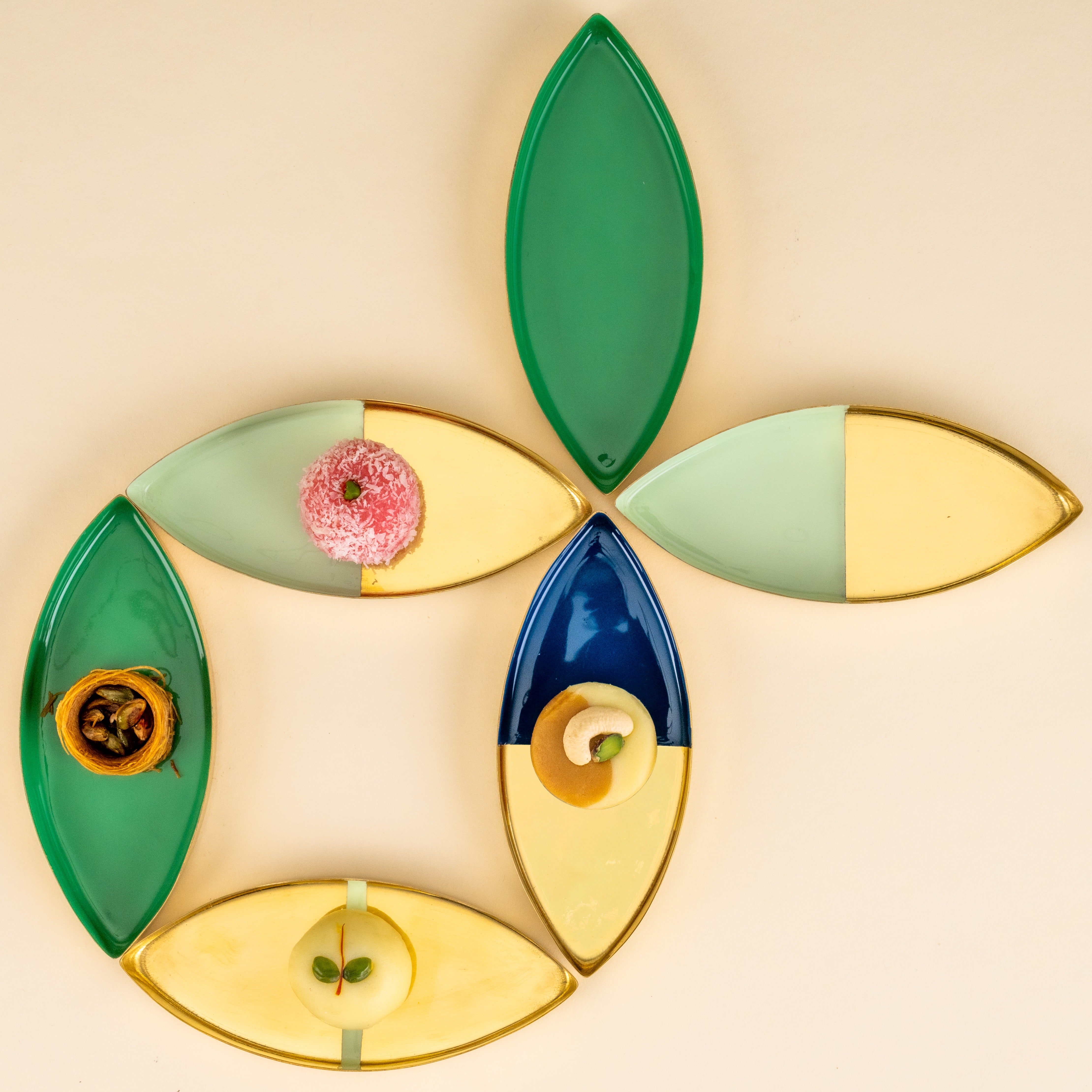Kali Mini Plate Green Set of 2