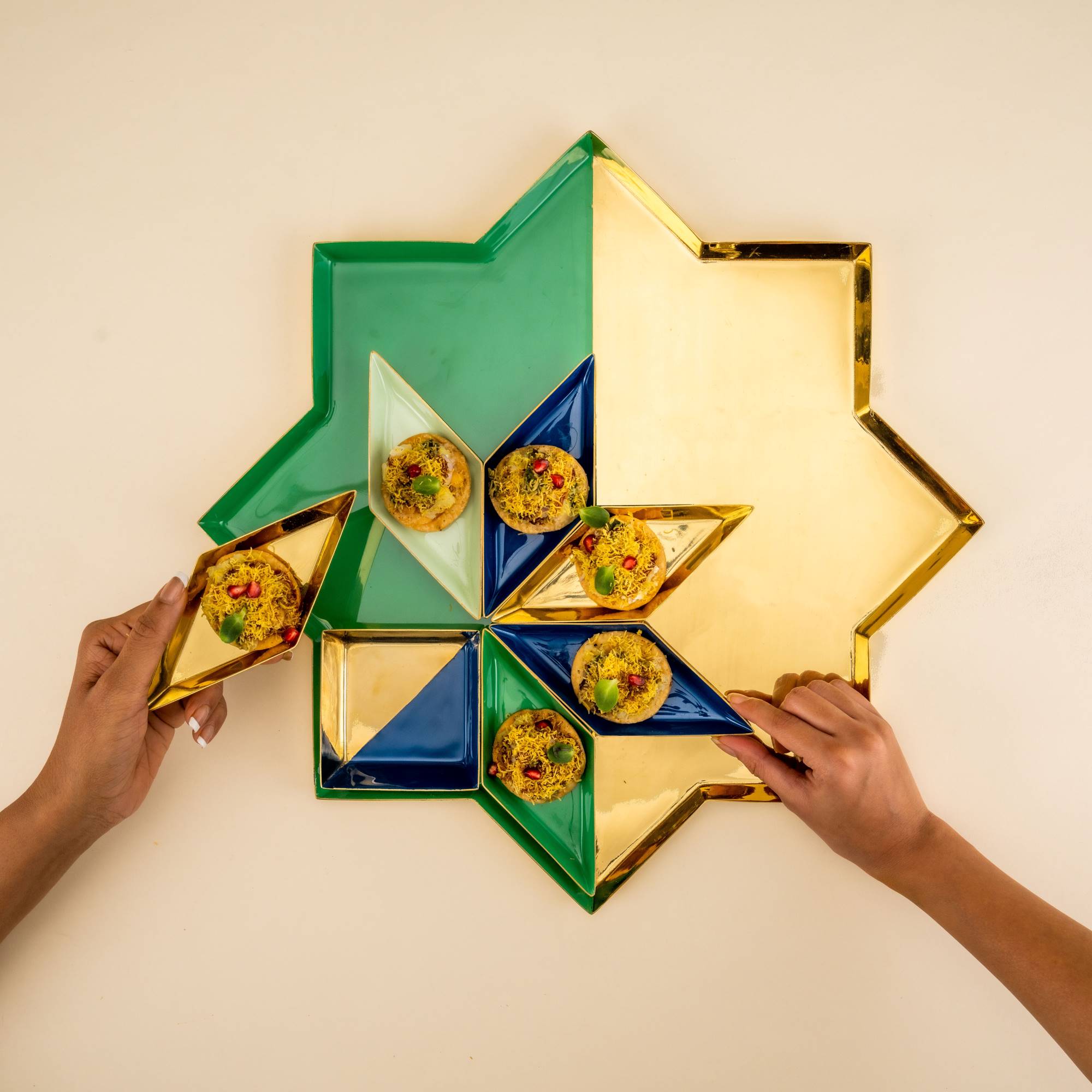 Star Thaali Platter Green