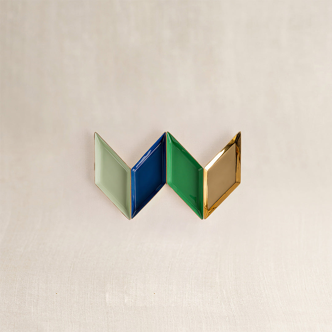 Hira Mini Plate Brass Set of 2