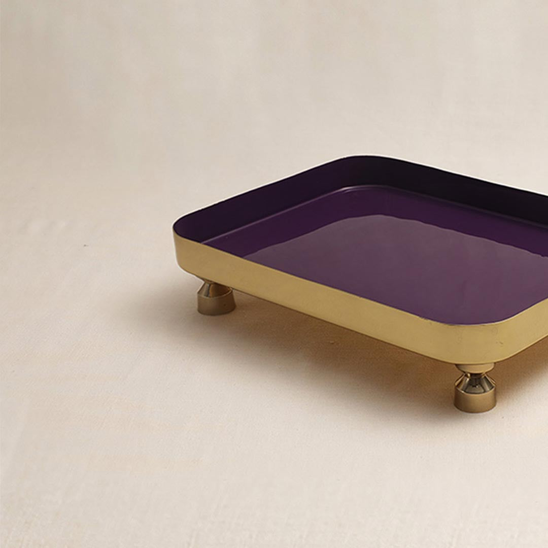 Tantra Chowki Tray Purple (Large)
