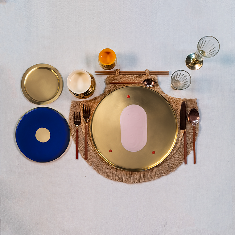 Bindu Thaali Platter Blue (8")