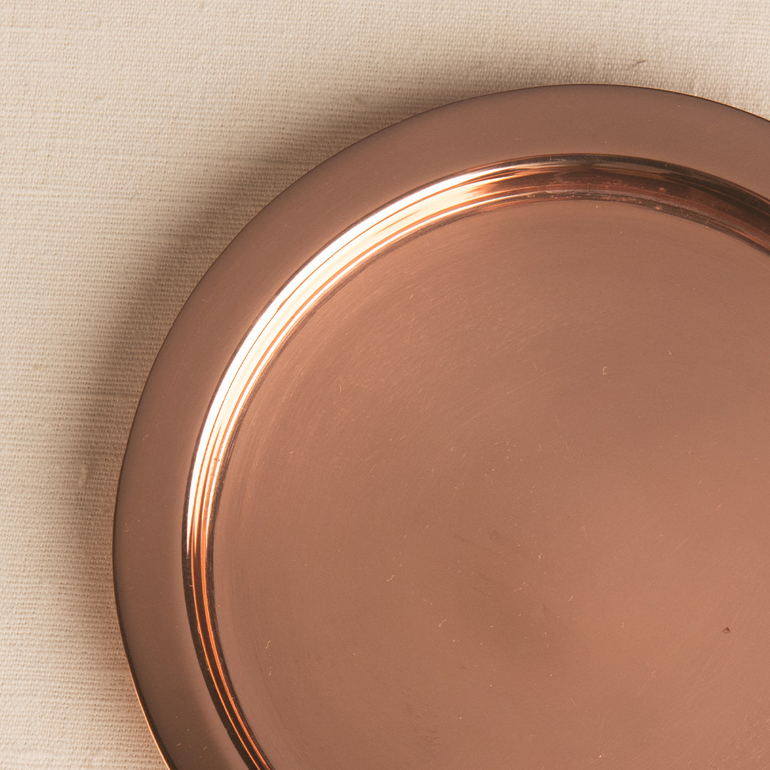 Copper Dhakkan Plate  (Set of 2)