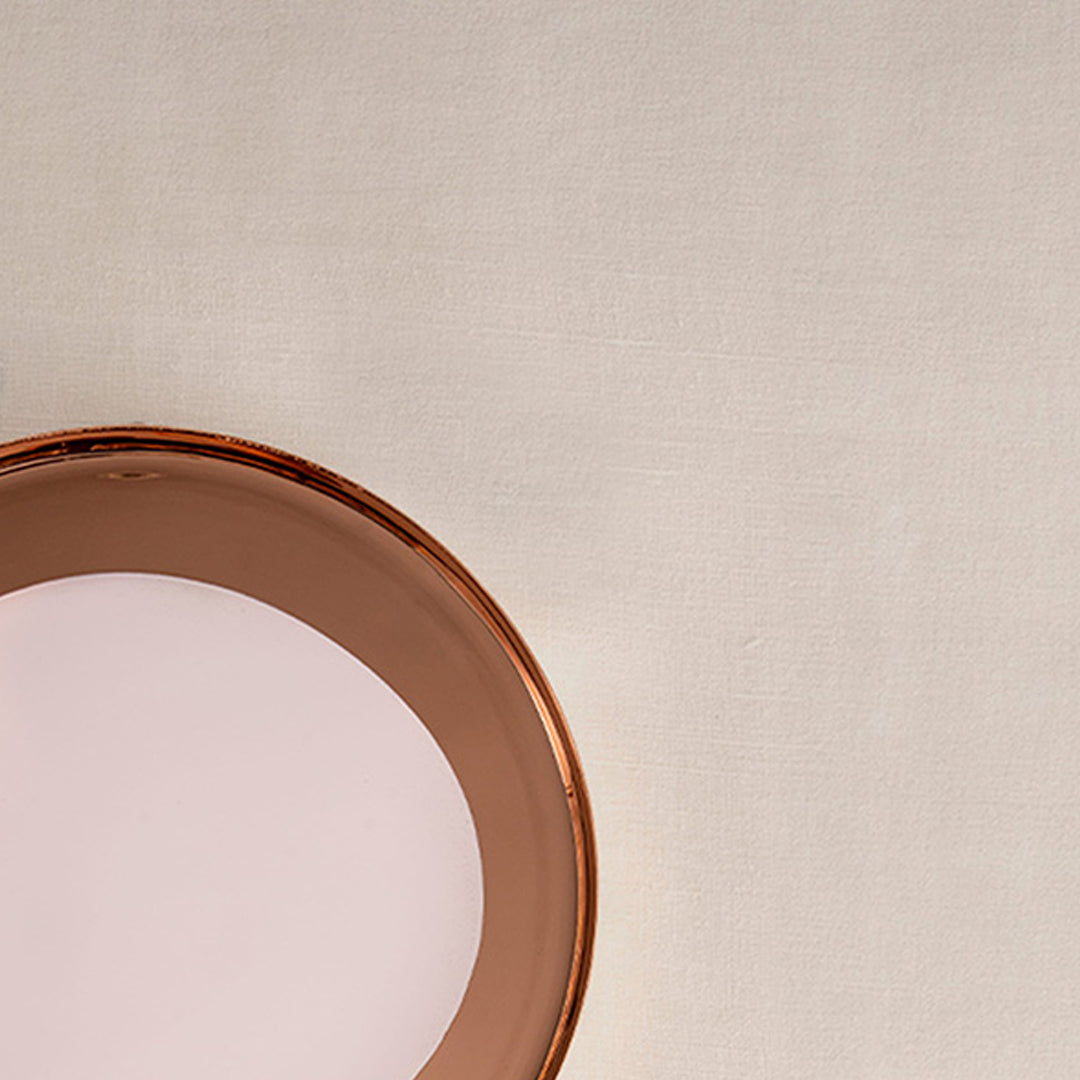 Copper Bindu Thaali Platter Pink (8")