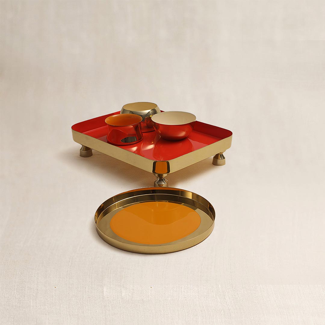 Tantra Chowki Tray Narangi (Large)