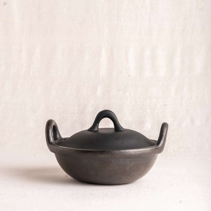 Black Tokri Chafing Basket / Black Kadai (Large)