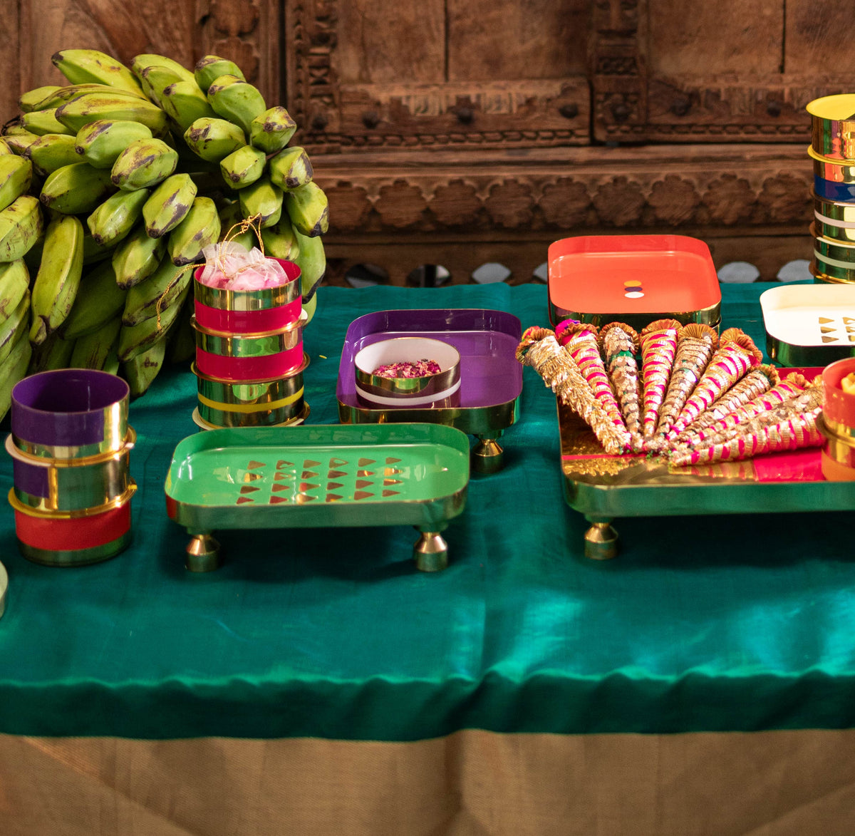 Tantra Chowki Tray Purple (Large)